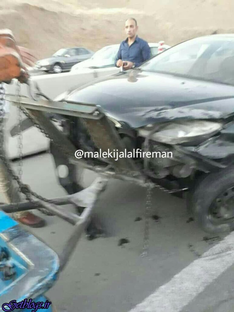تصاویر ، تصادف مرگبار پراید و پژو ۲۰۶ در اتوبان کرج